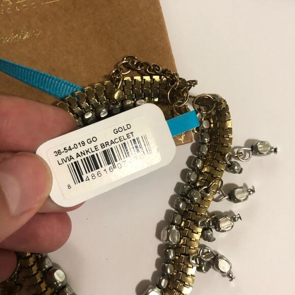 Shiraleah Chicago jewelry - Anthropologie - Livia ankle bracelet in gold NEW - Picture 3 of 4